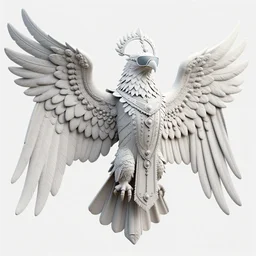 highly lifelike full body outline with eagles wings regalia adornments rayshade hdr into infinity, axonometric fantasy intricate elegant lush volumetric lighting 3 d modelling