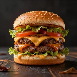 super hot anthropomorphic burger