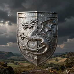 medieval coat of arms in dragon symbol, pinterest by rembrandt