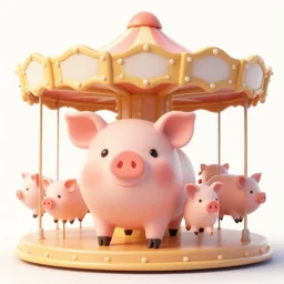 a pig carousel