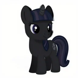 cute black my little pony, dark horse, computer graphics by kanbun master, featured on deviantart, computer art, booru, irridescent, speedpainting
