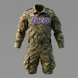 military uniform, inspired by los angeles lakers, octane render, concept digital art, trending on artstation