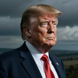 donald trump with short hair
