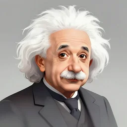 cartoon einstein portrait