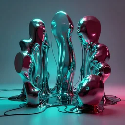 technologic, cell shaded, hyperrealism, reflective metallic surfaces, highly refractive materials, chiaroscuro!!, minimalism!!, maroon highlight, hdr!!, loose wires, black ooze, cyan lighting, vibrant, multiple lights, by gil elvgren and greg rutkowski and ilya kuvshinov and anton fadeev and giger