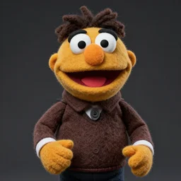 bj novak as a muppet. highly detailed felt. hyper real photo. 4 k.