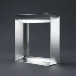 rectangle form variation for contemporary sculpture, simple, silver steel, trending on behance, keyshot 1 1