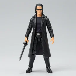 Action figure of Neo from the matrix