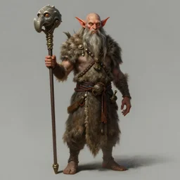 a detailed full body portrait of goblin shaman, by justin gerard and greg rutkowski, digital art, realistic painting, dnd, character design, trending on artstation