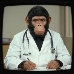 tv still image from the 1 9 7 2 television series called doctor chimp