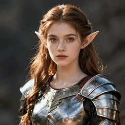 Portrait of an Elf Warrior, digital art