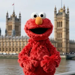 a photo of elmo in the house of commons, extreme detail, masterpiece