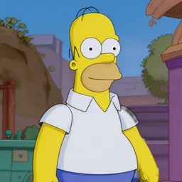 photograph of homer simpson in real life.