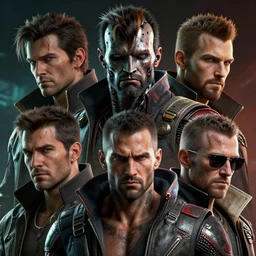 a portrait neocyborg + cyberpunk mortal kombat johnny cage, close up, quint buchholz, wlop, dan mumford, artgerm, liam brazier, peter mohrbacher, raw, featured on artstation, octane render, cinematic, rugged, intricate, 8 k
