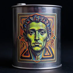 a agrotoxics canister, trippy, fluorescent colors, engraving by goya