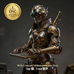 epic professional digital portrait art award winning product photography of a steampunk computer ,best on artstation, cgsociety, wlop, Behance, pixiv, astonishing, impressive, outstanding, epic, cinematic, stunning, gorgeous, concept artwork, much detail, much wow, masterpiece.