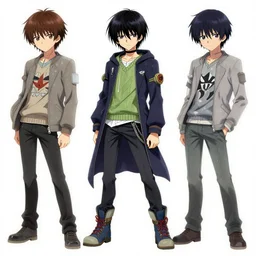 individual character design art, otaku nerdy badass character, by shigeto koyama and yusuke kozaki and joji morikawa, no more heroes concept art