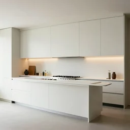 a high end luxury kitchen designed by frank lloyd wright, interior design magazine photography