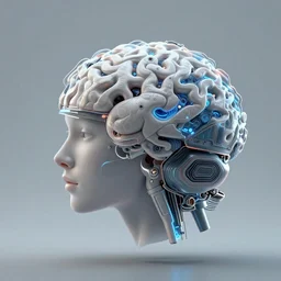 “Concept art, futuristic visualization of a digital mind, highly detailed”