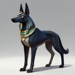 award winning concept art fullbody egyptian wolf anubis character design of a egyptian anubis monster wolf. egyptian wolf deviantart adoptable, deviantart species style of maple story and rossdraws, artgerm, studio lighting by jessica rossier and brian froud, traditional, artstationhd artstation, disney, hq textures