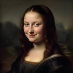 full body portrait of a girl with blue eyes, gentle round face, with a bright smile, long dark hair, highly detailed, deep focus, elegant, digital painting, smooth, sharp focus, golden ratio, illustration, ultra realistic, 8 k, art by artemisia lomi gentileschi and caravaggio