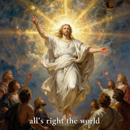god in his heaven all's right with the world, by wayne barlowe, by gustav moreau, by goward, by gaston bussiere, by roberto ferri, by santiago caruso, by luis ricardo falero, by austin osman spare, by saturno butto