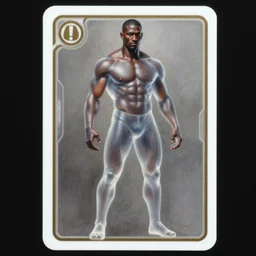 elegant hyper realistic intrincated concept art full body portrait painting, trading card game art, of a translucent muscular dark gritty gothic superhero vigilante, wearing a modern ornated armor, vivid color scheme, scary atmospheric lighting, in the style of cristian sauret