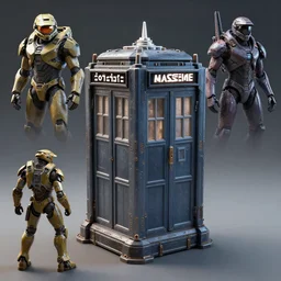 3 d sculpt environment prop ilm, star citizen halo, mass effect, starship troopers, elysium, the expanse, high tech industrial, artstation unreal of a technological device in the shape of an industrial tardis missile rack