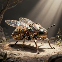 insect machine, intricate solarpunk illustration by tim doyle