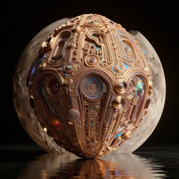 giant iridescent cyber monolith sculpture on the moon, warm tones, water reflection : : by jeff koons, dan mcpharlin daniel merrian : : ornate, dynamic, particulate, rich colors, intricate, elegant, highly detailed, centered, artstation, smooth, sharp focus, octane render, 3 d