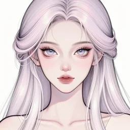 fantasy magic fashion girl portrait, sci-fi, glossy eyes, face, long hair, fantasy, intricate, elegant, highly detailed, digital painting, artstation, concept art, smooth, sharp focus, illustration, flat pastel colors ansd sharp ink