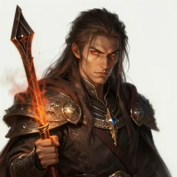 super detailed portrait of a pyromancer, fantasy art, concept art