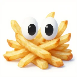 French fries with eyes