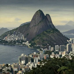 rio de janeiro by René Magritte, detailed, 4k