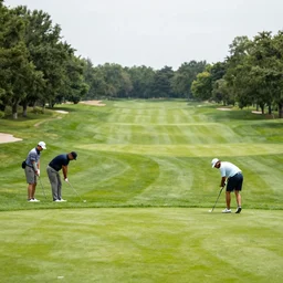 people vandalizing a golf course