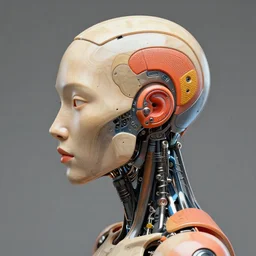 profile of an futuristic android!! hybrid, bold natural colors, masterpiece, trending on artstation, photograph