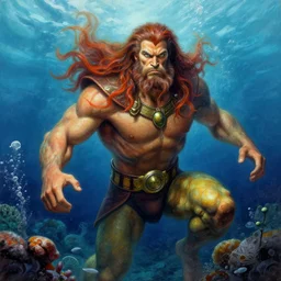 a highly detailed underwater painting of namor, by james gurney, greg rutkowski, by craig mullins
