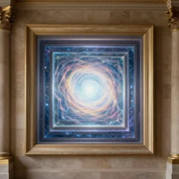 wall with a square energy portal to another world. framed, centralized, ethereal, rich estate, fantasy, smooth, sharp focus, high detailed digital art trending in artstation. artist greg rutkowski