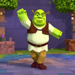 Shrek dancing Striptease in Minecraft with Shaders