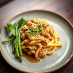a photo of cooked maclunkey served on a plate, food photo, professional food instagram, iphone, 3 0 mm, bokeh
