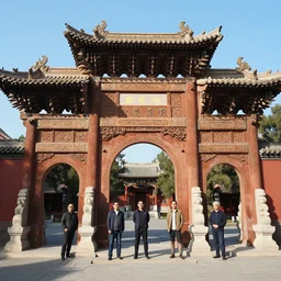 , ancient chinese architectural archway, by reza afshar and beeple and lee madgwick and raphael lacoste and james jane