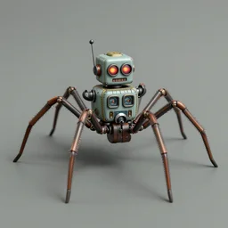 ( ( ( ( ( 1 9 5 0 s retro future robot spider. muted colors. ) ) ) ) ) by jean - baptiste monge!!!!!!!!!!!!!!!!!!!!!!!!!!!!!!