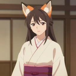 An anime portrait of Ssunbiki as a beautiful, shapely woman with fox ears wearing a modest kimono from Skyrim, by Stanley Artgerm Lau, WLOP, Rossdraws, James Jean, Andrei Riabovitchev, Marc Simonetti, and Sakimichan, trending on artstation