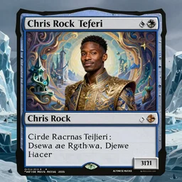 chris rock as teferi, in the style of magic the gathering, glacier landscape, d & d, fantasy, intricate, elegant, highly detailed, digital painting, artstation, concept art, matte, sharp focus, illustration, art by artgerm and greg rutkowski and alphonse mucha