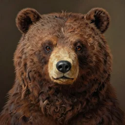 bear mascot character, digital painting, portrait, 4k wallpaper, intricate detailed brush strokes, masterpiece, cute, beautiful, gorgeous, stunning, meticulous composition, unique design, by Junji Ito, by Frank Frazetta, by Takashi Murakami, by Kentaro Miura, by Monet, by Rembrandt, by Michelangelo