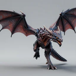 the ender dragon without pixels, octane render, 3D, 8K