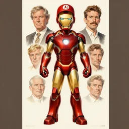 portrait of luigi as iron man, limited neutral palette, beautiful graphics, full body portrait, propaganda poster art, 1 9 7 0 s illustrated advertising art by petros afshar, anton fadeev, dean ellis, painterly character design