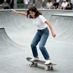 1 9 5 0 s beautiful woman on a skateboard by vivian maier. professional photography. hq