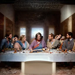vin diesel granny shifting in the last supper in the middle of a girth quake