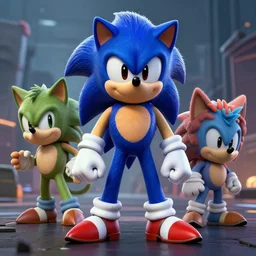 sonic movie 3 leak shadow the hedgehog, 4 k, art station concept art, highly detailed, stable diffusion, realistic